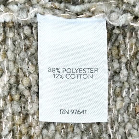 J. Jill Chenille Warm Neutral Mock Neck Boxy Knit Sweater - Picture 9 of 9